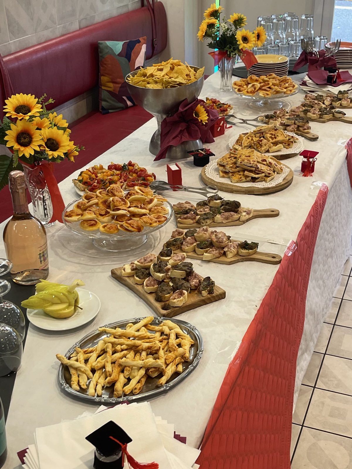 Buffet per una festa di laurea